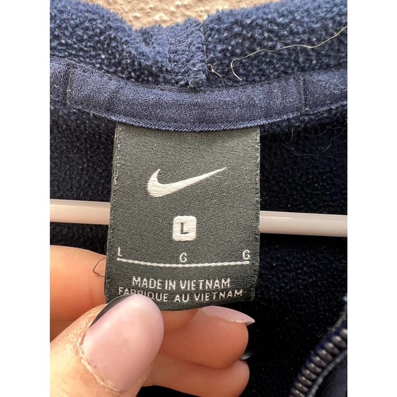 MEN'S Nike Penn State Full Zip Hooded Jacket Blue and White Large - Picture 5 of 8